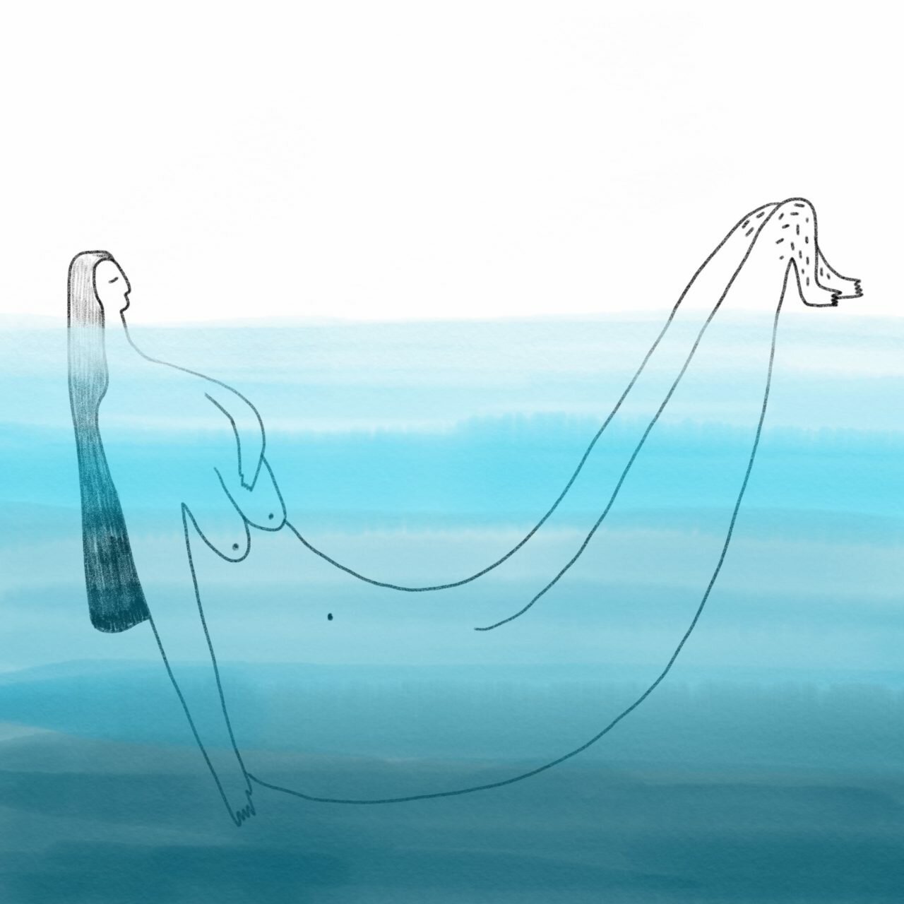 Mis pies aquí y mi cabeza allí